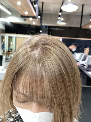 ミディアム カラー LUSTRE クロサワのヘアスタイル