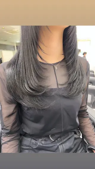 ロング カラー パーマ ヘアアレンジ メンズ 上品＆韓国風 🥀海心🥀のヘアスタイル