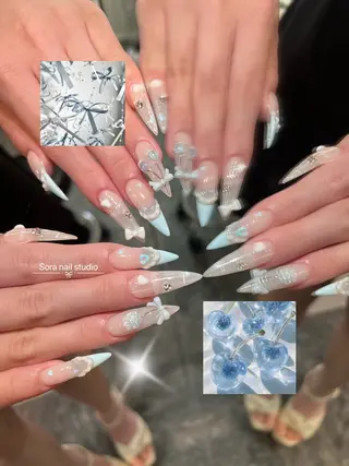 ネイル Sora  Nail 長さ出し専門店のネイルデザイン