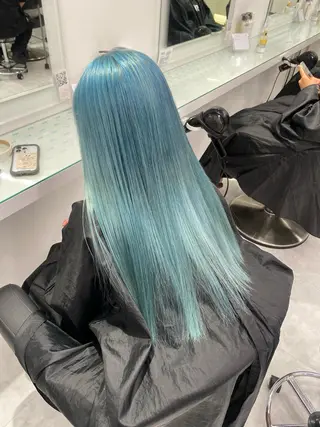 ロング カラー ウルフカットマスター みつきのヘアスタイル