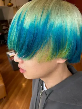 カラー そら୨୧˖men's /デザインカラーのヘアスタイル