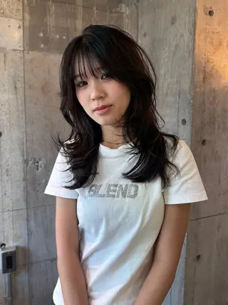 ロング カラー パーマ YOKO/パーマ レイヤーカットのヘアスタイル