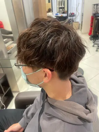 ショート パーマ メンズ YUI𓍯エクステ /ニュアンスカラーのヘアスタイル