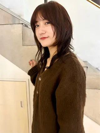 セミロング カラー Kureha/ネイル トレンドヘアのマツエク・マツパデザイン
