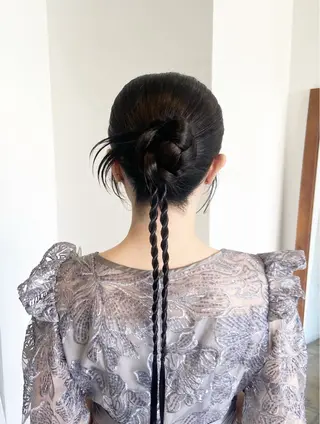 ヘアアレンジ まつ あみのヘアスタイル