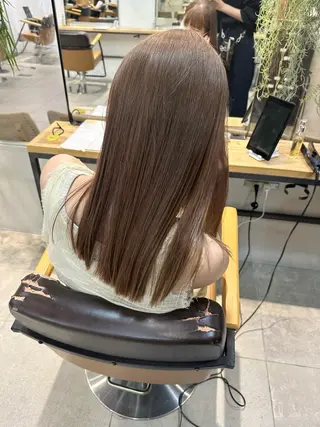 セミロング カラー ヘアアレンジ 縮毛/透明感カラー Mariamu🫧のヘアスタイル