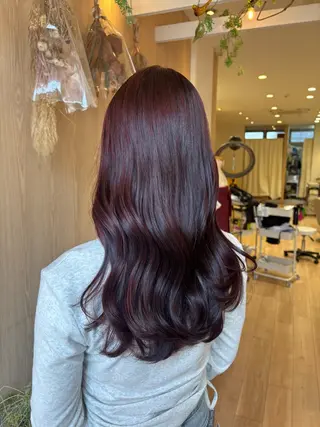 セミロング 透明感カラー⭐︎ コナツのヘアスタイル