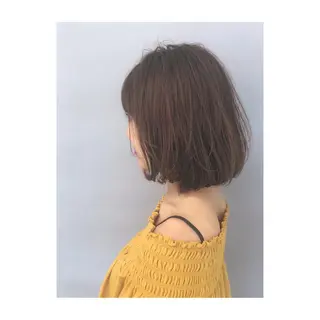 セミロング 松戸　レイヤーカット 野口　康太郎のヘアスタイル