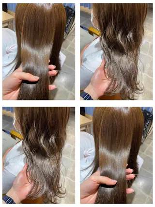 カラー 🩵盛れる顔周り/ 艶カラーemi🩵のヘアスタイル
