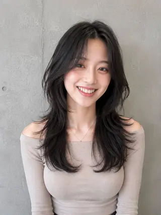 ロング カラー ヘアアレンジ 韓国レイヤー/ 顔周り💕田中将吾のヘアスタイル