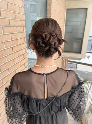 ロング ヘアアレンジ ピンク系カラー💗 ヘアセット特化のヘアスタイル