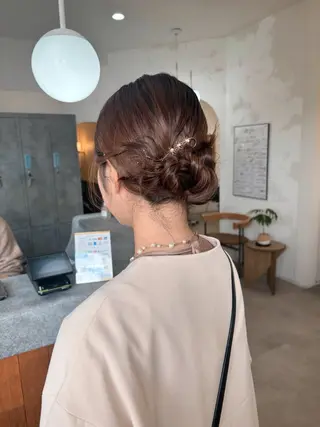 ミディアム ヘアアレンジ nari ☺︎ ボブ/透明感カラーのヘアスタイル