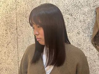 セミロング カラー 藤田 衣子のヘアスタイル