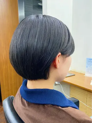 ショート カラー 似合わせレイヤー/ ケアパーマ/高倉のヘアスタイル