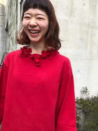 ミディアム パーマ フレンチボブパーマ Yuukiのヘアスタイル