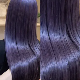 ロング カラー 👑髪質改善Wカラー 👑アユカのヘアスタイル