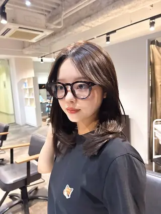 ミディアム 韓国風style ❤︎ 古庄美月のヘアスタイル