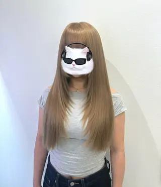 セミロング カラー 🖤ハイトーンカラ ー🖤/ここなのヘアスタイル