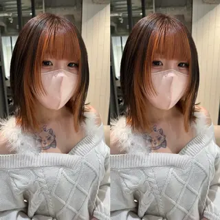 ミディアム カラー 韓国透明感カラー 髪質改善🫧のヘアスタイル