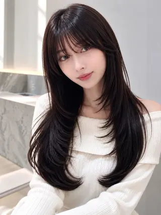 ロング カラー 🦋韓国風レイヤー/ 艶髪矯正🦋凛太郎のヘアスタイル