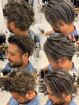 ショート カラー メンズ メンズ特化美容師 カラー専門ぺーターのヘアスタイル