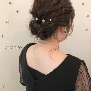 ミディアム ヘアアレンジ 市川 千夏のヘアスタイル