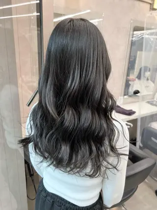 ミディアム カラー パーマ ヘアアレンジ メンズ キッズ ネイル マツエク・マツパ アイブロウ 上品＆韓国風 🥀海心🥀のヘアスタイル