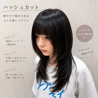 セミロング 店長✨レイヤー✖️ 髪質改善✖️韓国ヘアのヘアスタイル
