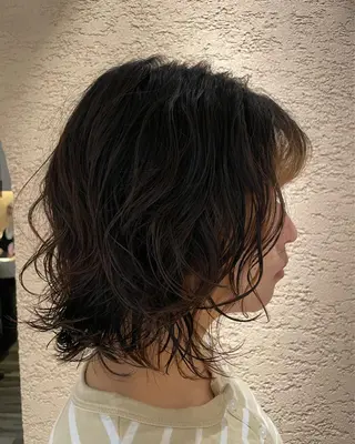 ミディアム パーマ 林 季香のヘアスタイル