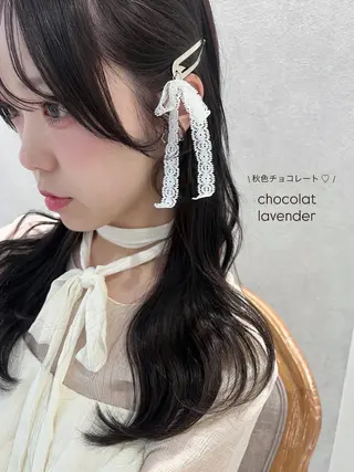 セミロング 🩰無料カットモデル /5cm以上/桃🍨のヘアスタイル