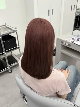 カラー じゅな /ツヤツヤな縮毛矯正のヘアスタイル