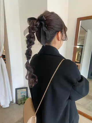 ヘアアレンジ まつ あみのヘアスタイル