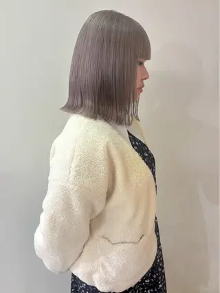 カラー rinka/ボブ ベージュ 暖色のヘアスタイル