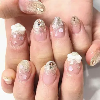 ネイル 渋谷／チップ長さ出し 👑アプレgel-xのネイルデザイン