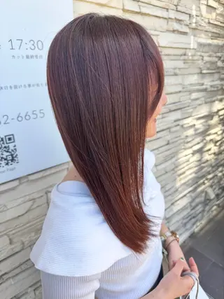 セミロング カラー 💎髪質改善💎艶髪 💎ブリーチ💎津村のヘアスタイル