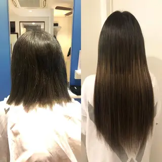 ロング カラー ヘアアレンジ 🧡艶髪/エクステ 🫧🧡YUKI❄️のヘアスタイル