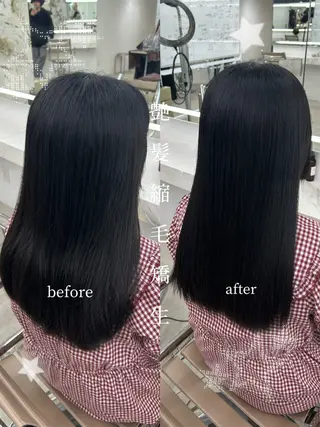 セミロング lutia新宿 Rinaのヘアスタイル