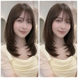 セミロング 2ヵ月先までまとまる レイヤー🫧若葉🪞のヘアスタイル
