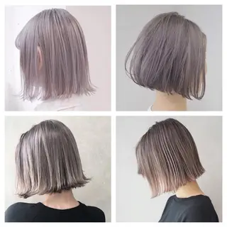 ショート カラー Muミュー/ブリーチ ハイトーン　Wカラーのヘアスタイル
