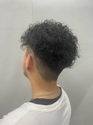 ショート パーマ メンズ N/デザインカラー 🌿ナギのヘアスタイル
