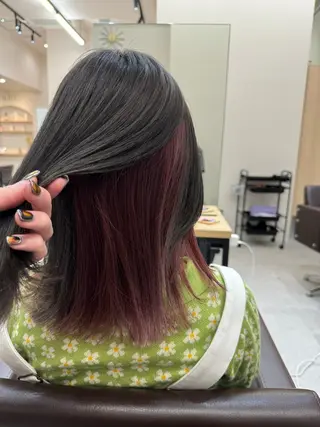 ミディアム カラー ケアブリーチ GiseLゆうたのヘアスタイル