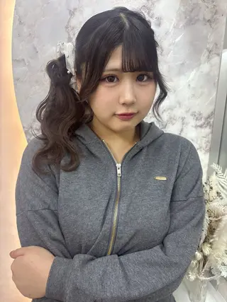 セミロング ヘアアレンジ 🎀asumi🍓 モデル様募集中🎀のヘアスタイル