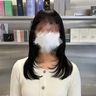 セミロング ななみ𝜗𝜚透明感 /レイヤー/まつパのヘアスタイル