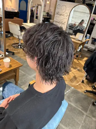 ミディアム パーマ メンズ 🫟メンズスタイル 特化型マナ🫟のヘアスタイル