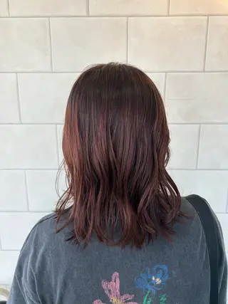 ミディアム カラー 韓国風透明感カラー✨ 播磨茉侑のヘアスタイル