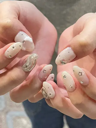 ネイル 0203ムニムサン 💙Harukaのネイルデザイン