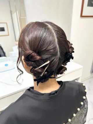 ミディアム ヘアアレンジ ヘアセット専門店 Rのヘアスタイル