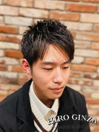 ショート パーマ メンズ ヒロ銀座 石川 昂のヘアスタイル
