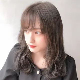 セミロング カラー パーマ ヘアアレンジ 🤍透明感カラー🤍 Ryujiのヘアスタイル