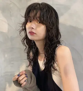 セミロング パーマ ヘアメイク金坂 /カットカラー/のヘアスタイル